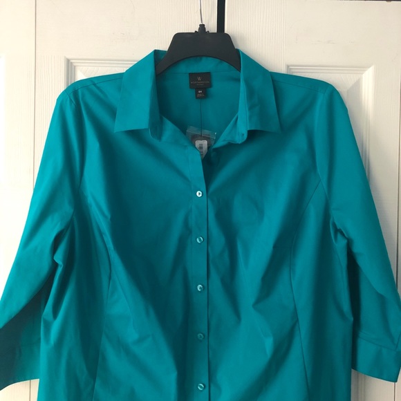 Worthington Woman Button-down Shirt sz 14W - Picture 3 of 12